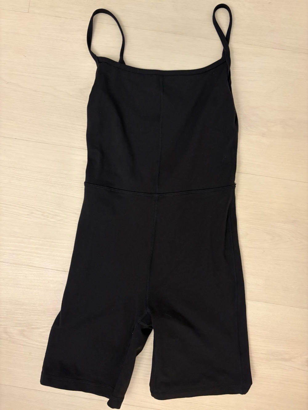 Wilfred Black Spaghetti-Strap Short Jumpsuit